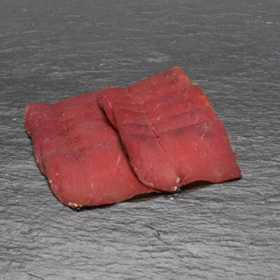 Hirschtrockenfleisch geschnitten